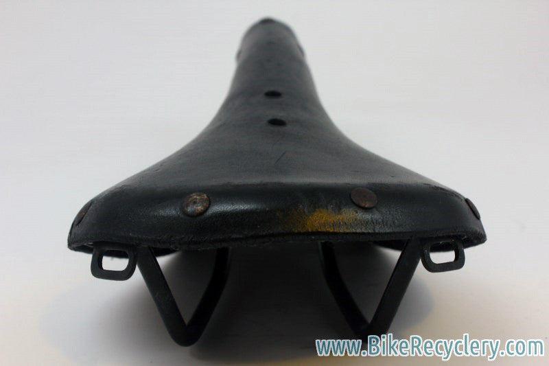 Ideale 39 Leather Saddle: Blacked Out to the max