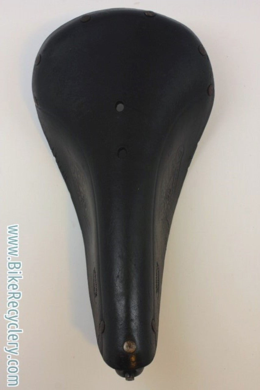 Ideale 39 Leather Saddle: Blacked Out to the max