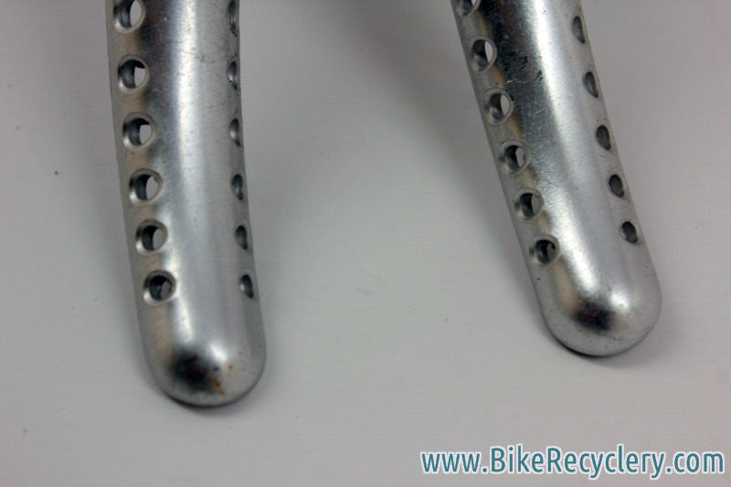 NOS Mafac 419 Course Competition Brake Levers: Drilled, Tan Gum Hoods, Aluminum Bodies