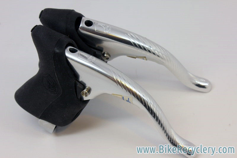 NOS Campagnolo Chorus Brake Levers: Black Hoods, Lever Holes, Mid 1990's