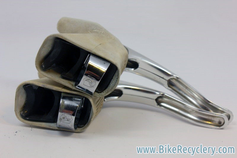 Campagnolo C-Record Brake Levers: White Hoods, 2nd Gen