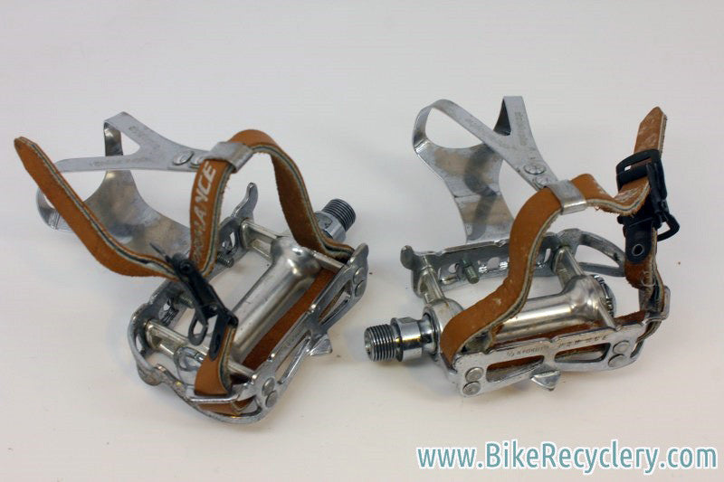 Kyokuto Pro Ace Pedals: L Christophe Clips, Leather Straps