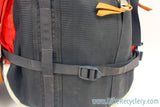 Vintage Robert Beckman Panniers: Red/Black, 5-Hook & Strap System, Rain Covers, Used (pair)