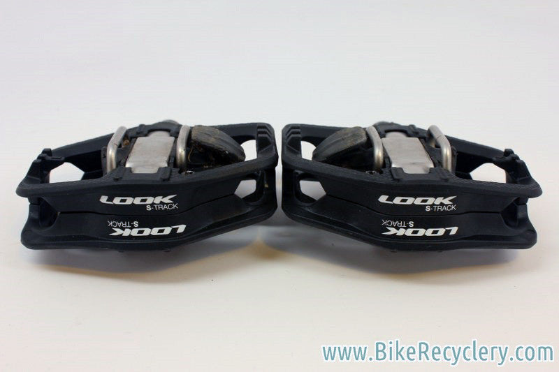 Look S-Track MTB Clipless Pedals: W/ Cleats & Cages