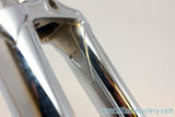 NOS Vintage Tange Chrome Fork: Flat Crown, Fender Eyelets, 700c, 1" Threaded