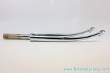 NOS Vintage Tange Chrome Fork: Flat Crown, Fender Eyelets, 700c, 1" Threaded
