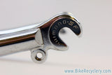 NOS Vintage Tange Chrome Fork: Flat Crown, Fender Eyelets, 700c, 1" Threaded