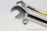 NOS Vintage Tange Chrome Fork: Flat Crown, Fender Eyelets, 700c, 1" Threaded