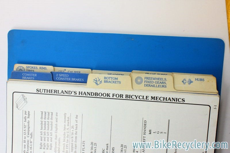 Vintage Sutherland's Handbook For Bicycle Mechanics: 3rd Edition, 1980, Blue