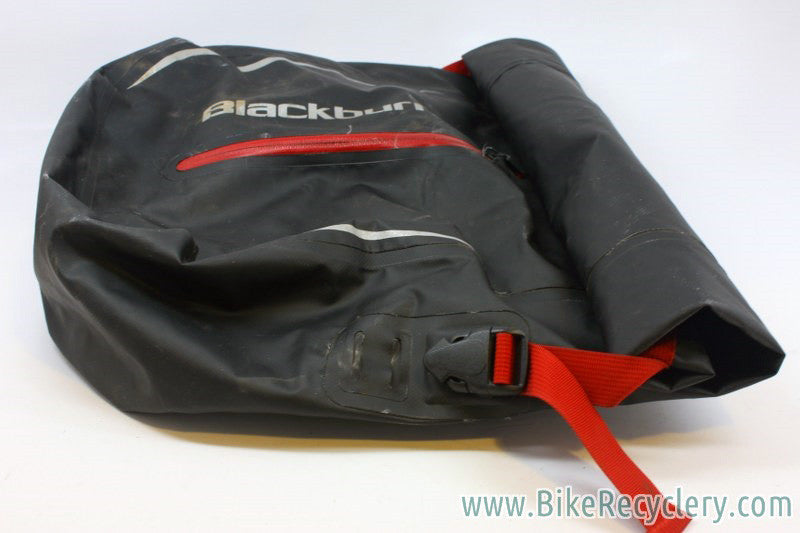Blackburn Barrier Waterproof Roll Top Rear Pannier Set: Black, KlickFix Mounting System, Black (Pair)