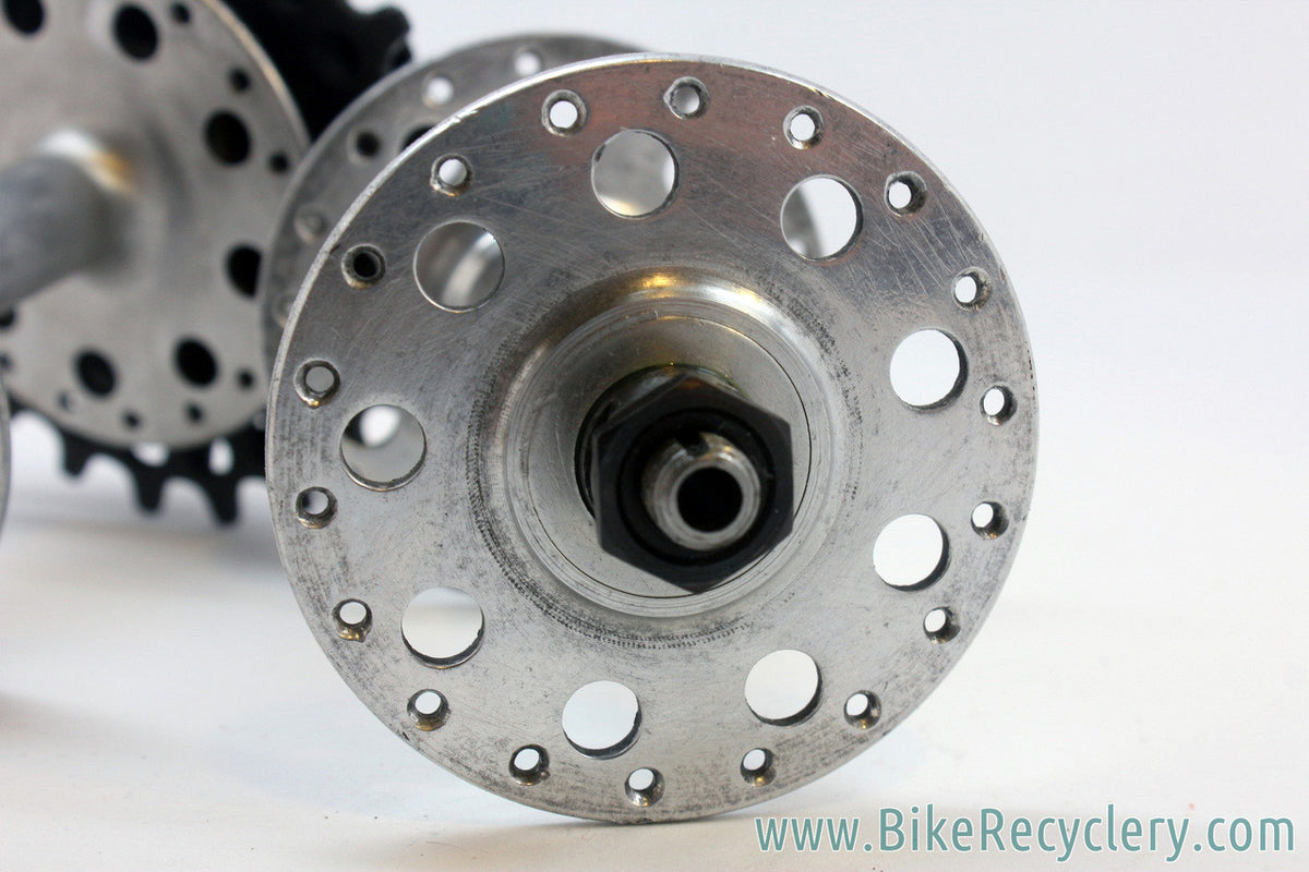 1962 Campagnolo Sportman Hub Set: High Flange - Round Holes - Non-Pressed - 36H - RARE