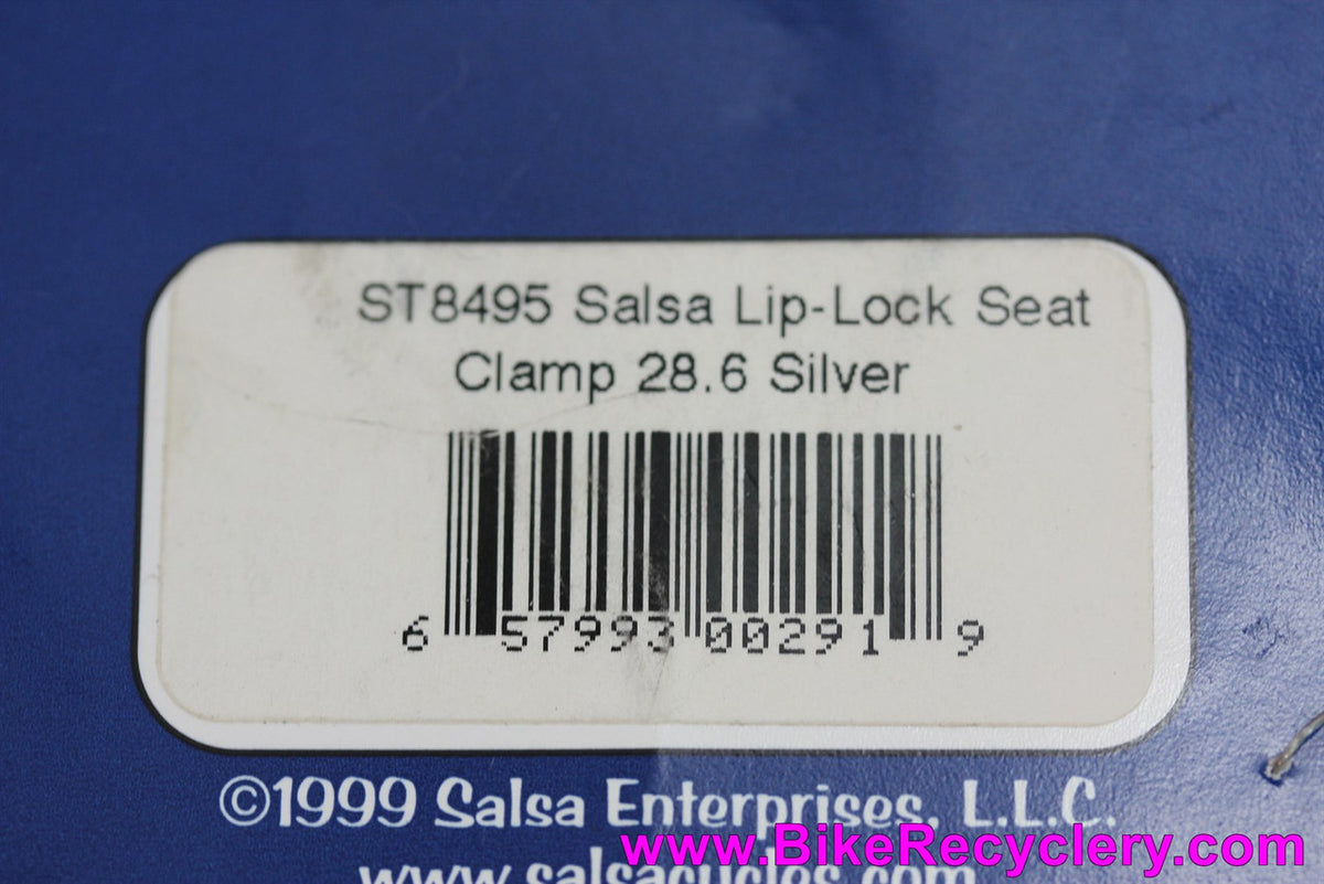 Salsa Lip Lock Seatpost Collar: Silver - 28.6mm (NEW)