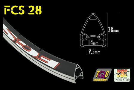 Ambrosio FCS28 Clincher Pista Aero Rims: 32H x 700c - Black - Deep V Profile (PAIR, NEW)
