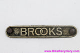 Brooks Saddle Badge: 1940s 1950's - Brass - Sans Serif - Rivets (Near Mint)
