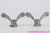 Huret "H" Wing Nuts: 9.5mm - Thumb Grips - Chromed Bronze (Pair, EXC)