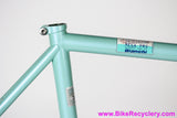 Bianchi Mega Pro Reparto Corse Pista Frame/Fork: 52cm - STEEL Deda Zero Tre - Pearl Celeste ~1998 (Near Mint & Unrestored)