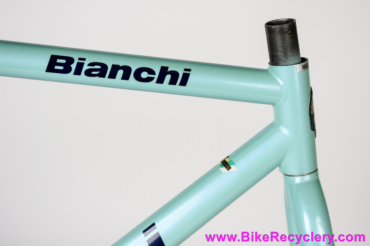 Bianchi Mega Pro Reparto Corse Pista Frame/Fork: 52cm - STEEL Deda Zero Tre - Pearl Celeste ~1998 (Near Mint & Unrestored)