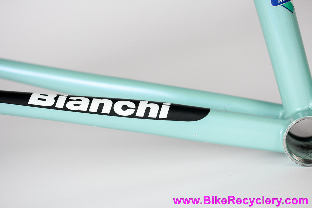 Bianchi Mega Pro Reparto Corse Pista Frame/Fork: 52cm - STEEL Deda Zero Tre - Pearl Celeste ~1998 (Near Mint & Unrestored)