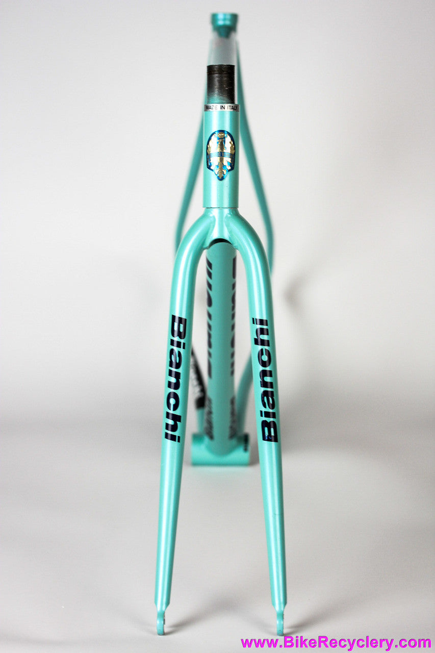 Bianchi Mega Pro Reparto Corse Pista Frame/Fork: 52cm - STEEL Deda Zero Tre - Pearl Celeste ~1998 (Near Mint & Unrestored)