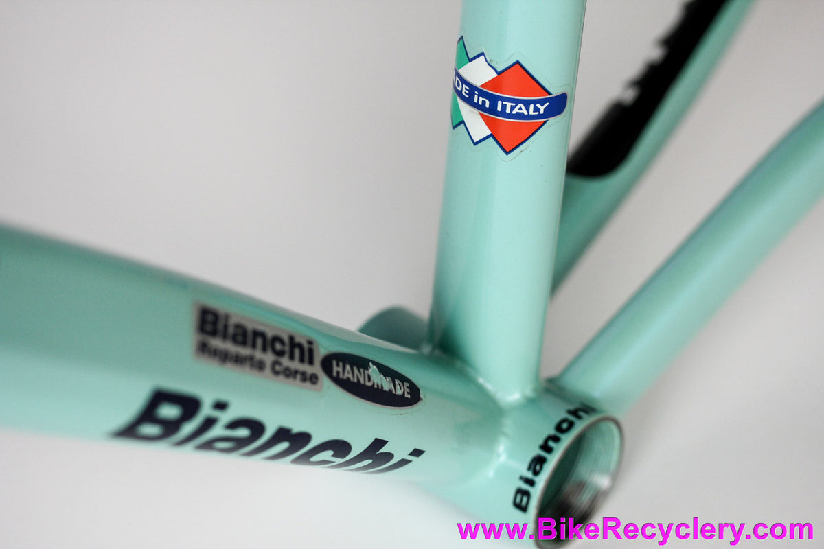 Bianchi Mega Pro Reparto Corse Pista Frame/Fork: 52cm - STEEL Deda Zero Tre - Pearl Celeste ~1998 (Near Mint & Unrestored)