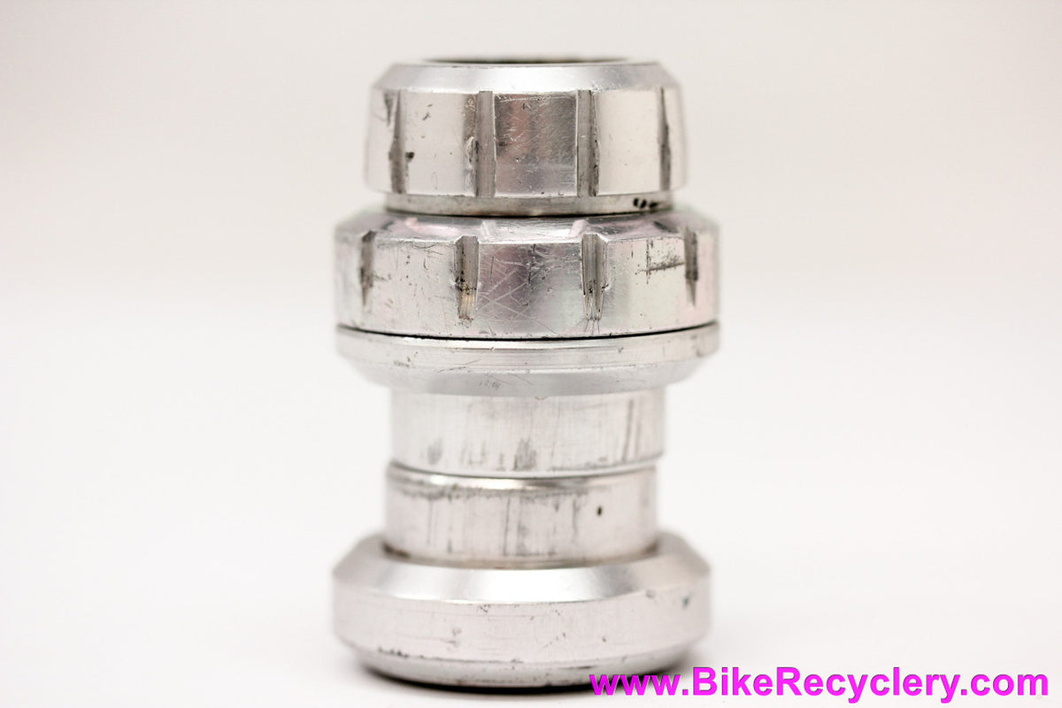 Mavic SSC 310/312 Headset: 1" Threaded - Italian/English - Silver - Vintage 1980's  - Stainless Steel Bearings/Races