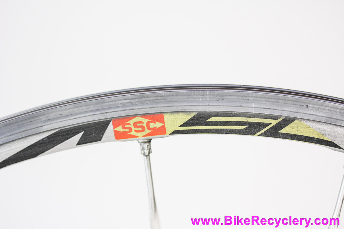 Mavic Ksyrium SL Road/CX Wheelset: Shimano 9/10/11s - 700c Clincher - Silver - 18/20H x 130mm - QR (EXC+)