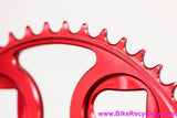 Paul Royal Flush 100% Pure Road / Track Crankset: 175mm  x 46t - Black Arms & Red Chainring (Near Mint+)