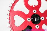 Paul Royal Flush 100% Pure Road / Track Crankset: 175mm  x 46t - Black Arms & Red Chainring (Near Mint+)