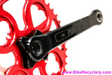 Paul Royal Flush 100% Pure Road / Track Crankset: 175mm  x 46t - Black Arms & Red Chainring (Near Mint+)