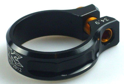 NEW KCNC SC11 Seatpost Clamp / Collar: 34.9 Black Gold 11g