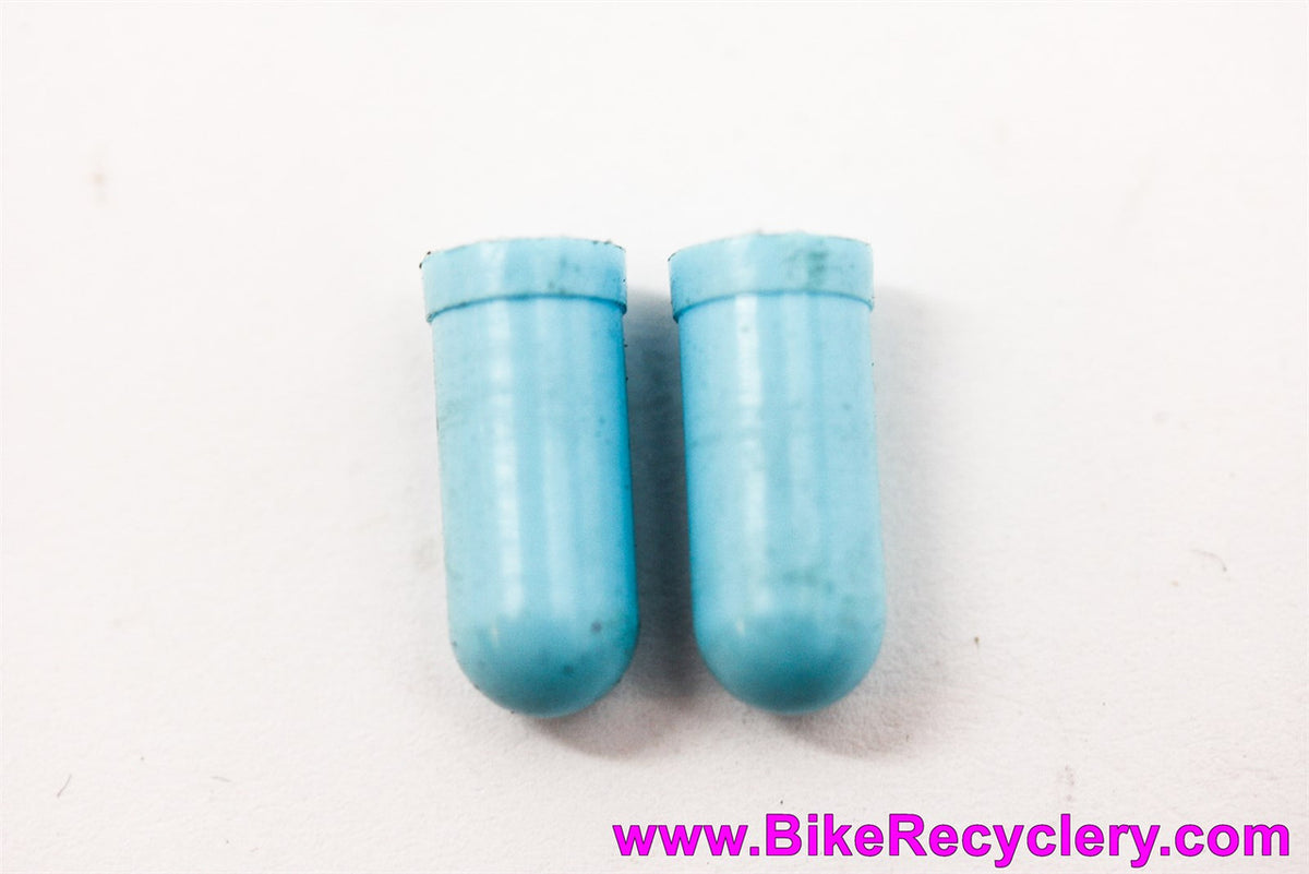 NOS Campagnolo Rubber Cover Tips For #1030 Pump Head Silca Impero: Light Blue (Pair)