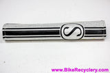 Schwinn BMX Top Bar Pad: Bass Boat Silver Glitter + Black - 10.5" -  Homegrown Era Late 1990s Early 2000s (Near Mint+ NOS?)