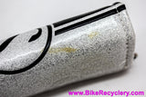 Schwinn BMX Top Bar Pad: Bass Boat Silver Glitter + Black - 10.5" -  Homegrown Era Late 1990s Early 2000s (Near Mint+ NOS?)