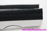 Schwinn BMX Top Bar Pad: Bass Boat Silver Glitter + Black - 10.5" -  Homegrown Era Late 1990s Early 2000s (Near Mint+ NOS?)