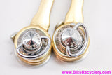 Galli Criterium Oro Downtube Shifters w/ Campagnolo Nuovo Record Hardware: Gold - Milled (Near Mint)
