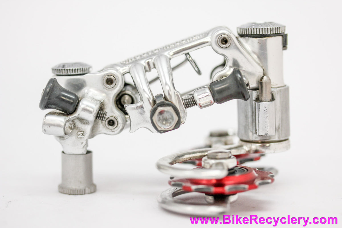 Campagnolo Nuovo Record Rear Derailleur:  Red Bullseye Pulleys - Pat 1982 (NEAR MINT++ LOW MILES)