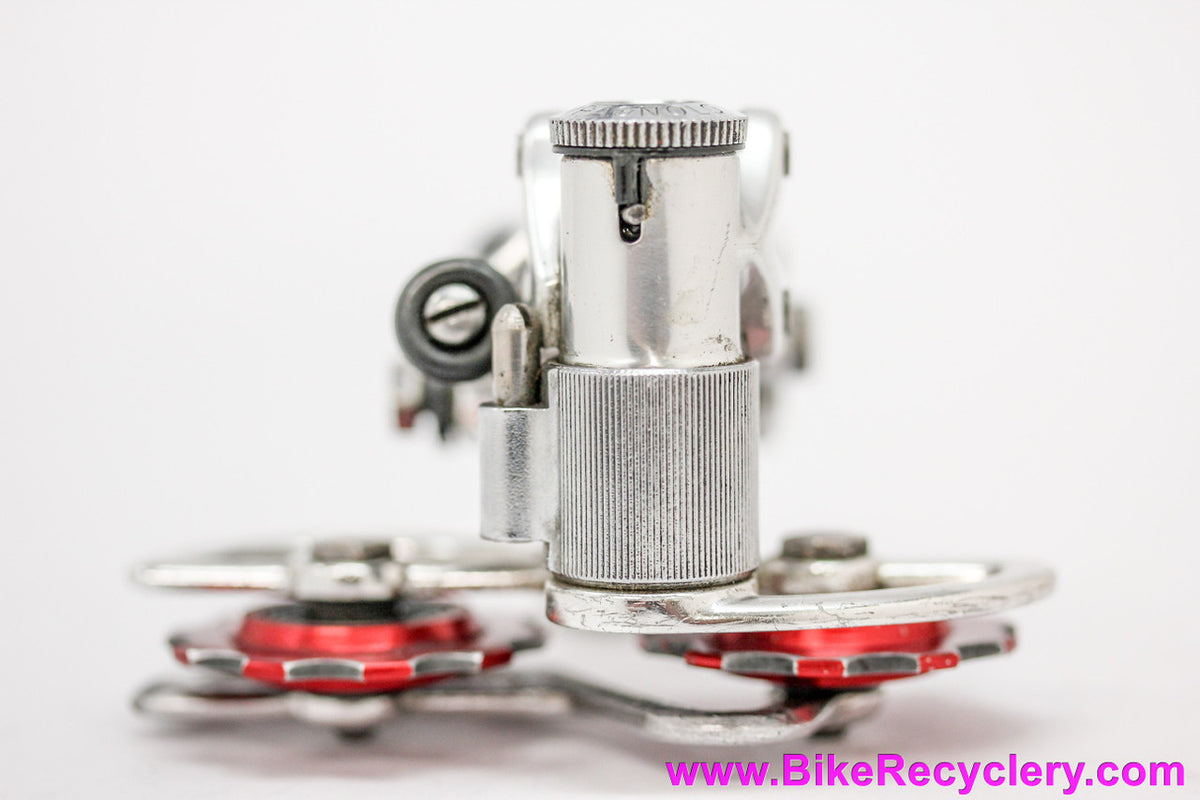 Campagnolo Nuovo Record Rear Derailleur:  Red Bullseye Pulleys - Pat 1982 (NEAR MINT++ LOW MILES)