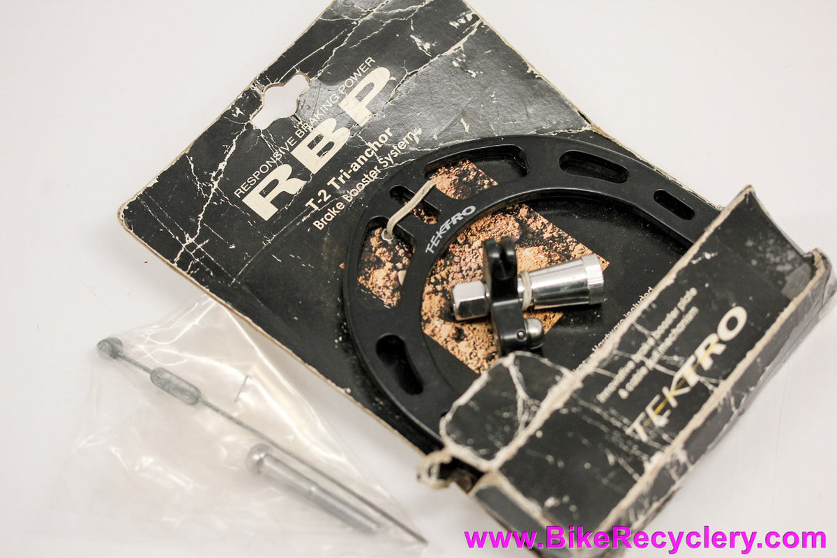 NIB/NOS Tektro RBP T-2 Tri-Anchor Brake Booster System: Black - Integrated Straddle Cable Hanger - Vintage 1990's