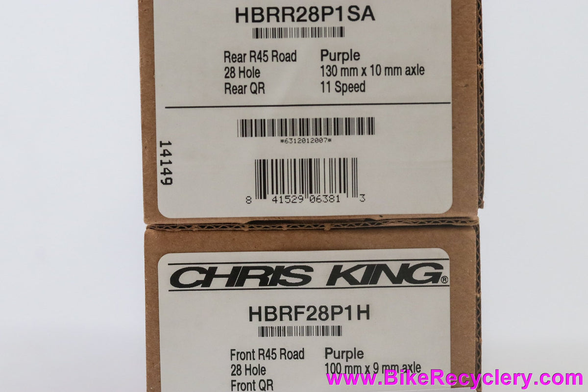 Chris King R45 Hubset: 2012 Plum Purple! 28H x 130mm - 11sp SRAM/Shimano - Rim Brake (NEW)