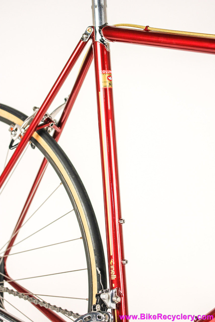 NOS 1991 Cinelli SuperCorsa SLX: 57cm Frameset: Crimson Red + Chrome (Built and only test-ridden)