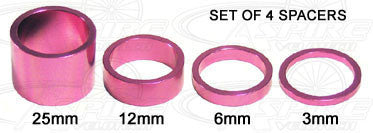 Chris King Headset Spacer Sets: 1 1/8" Various Colors NEW Red. Brown, Black