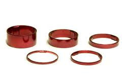 Chris King Headset Spacer Sets: 1 1/8" Various Colors NEW Red. Brown, Black