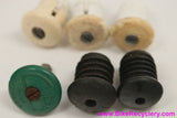 Handlebar End Plugs Lot: 1940s 1950's French / British - GEM - GB 30mm - Milremo - OGK - 6 Pc