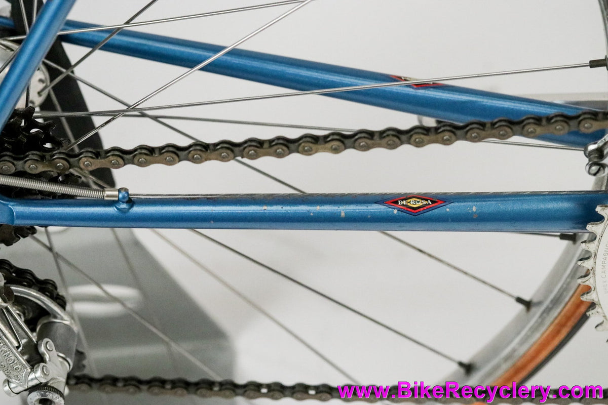 Late 1970's De Rosa Professional: 52cm - Unrestored & 99% Original - Nuovo Record - Fiamme - Unicanitor #2 - Blue/Yellow