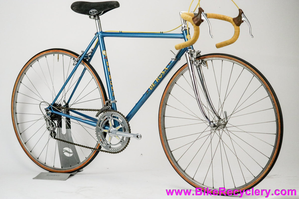 Late 1970's De Rosa Professional: 52cm - Unrestored & 99% Original - Nuovo Record - Fiamme - Unicanitor #2 - Blue/Yellow