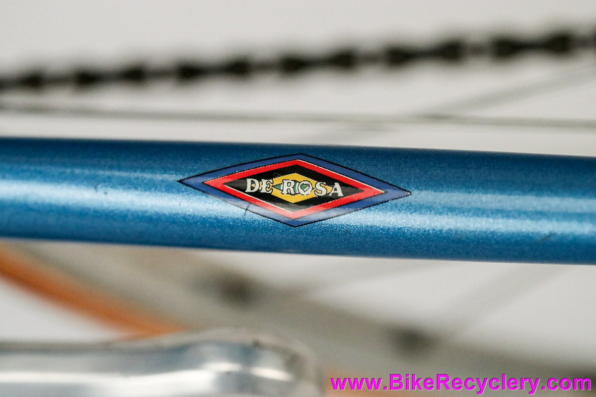 Late 1970's De Rosa Professional: 52cm - Unrestored & 99% Original - Nuovo Record - Fiamme - Unicanitor #2 - Blue/Yellow