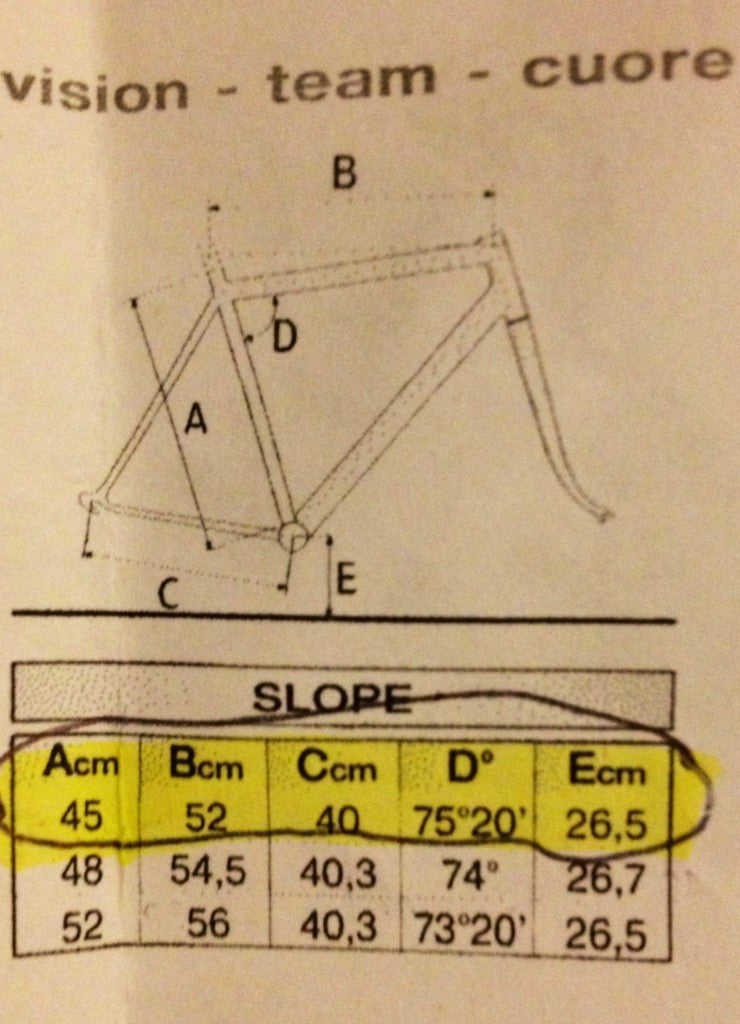 De Rosa Team Frame: Aluminum 52cm Hand Made in Italy!