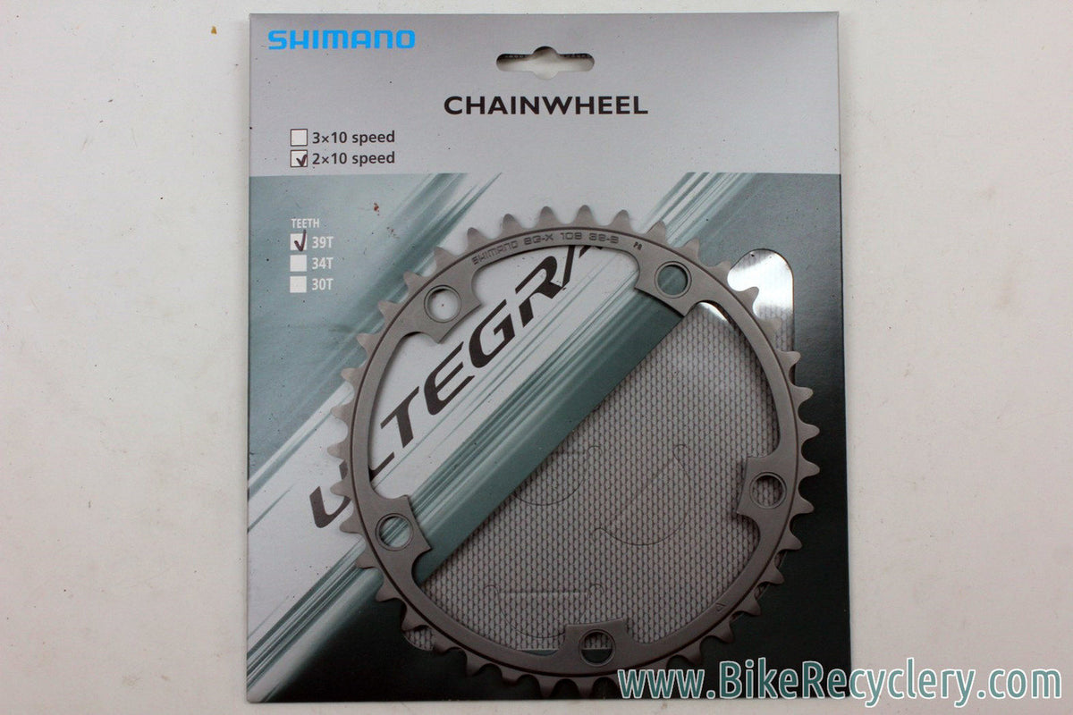 Shimano Ultegra 6700 Chainring: 39t x 130mm - Grey - SG-X - 10 Speed