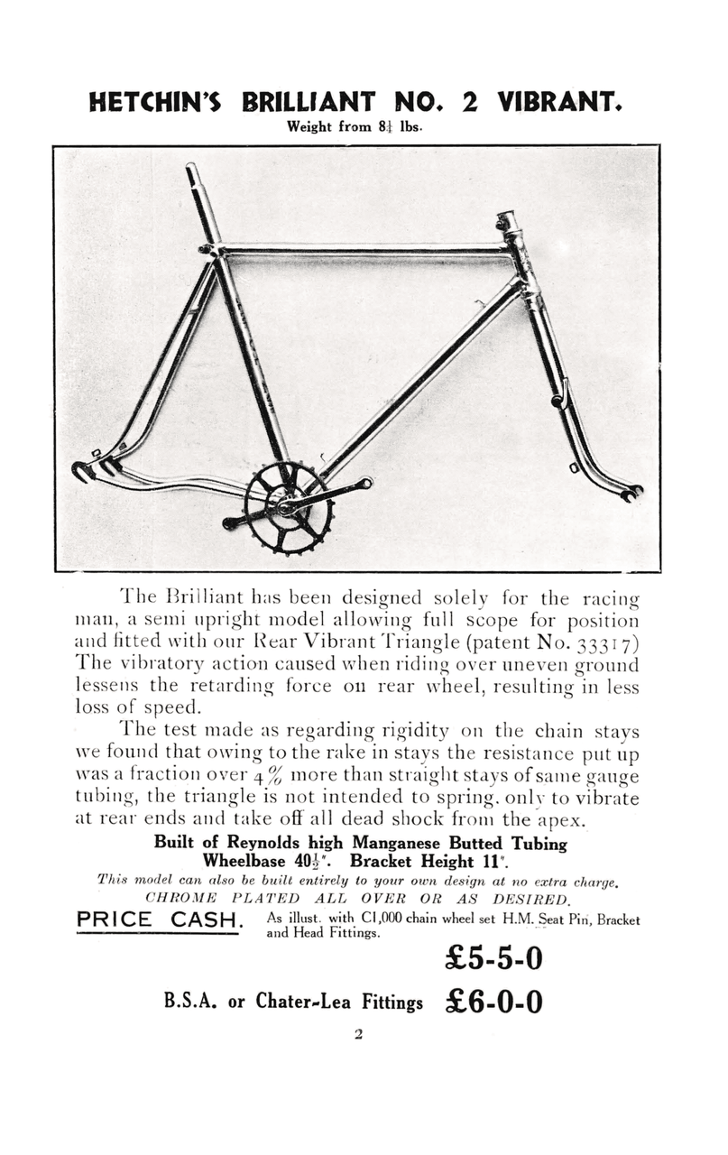 1938 Hetchins Brilliant Frame & Fork: Fresh Restoration - 57cm - Vibrant Curly Stays - Maroon - Pre War - Unbuilt Show Worthy