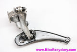 Early Campagnolo Record Front Derailleur: 1st Year! 1052/1 - Flat Head Pivots - No Slot Cable Stop Chrome Bronze Steel Arm (NEAR MINT++)